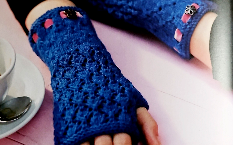 Ajourmuster Stulpen stricken. Schritt-für-Schritt-Anleitung