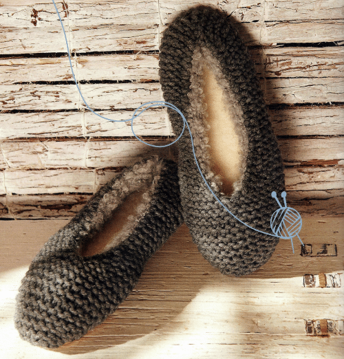 Gemütliche Ballerinas stricken Einfache Kostenlose Anleitung