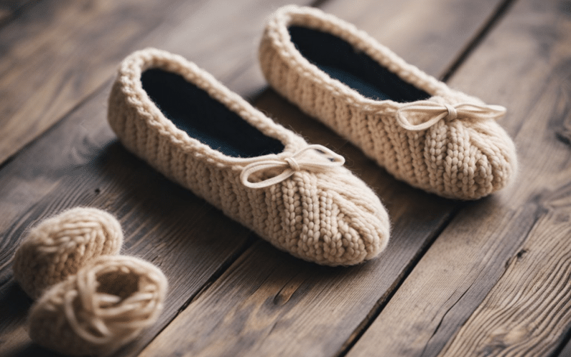Gemütliche Ballerinas stricken Einfache Kostenlose Anleitung