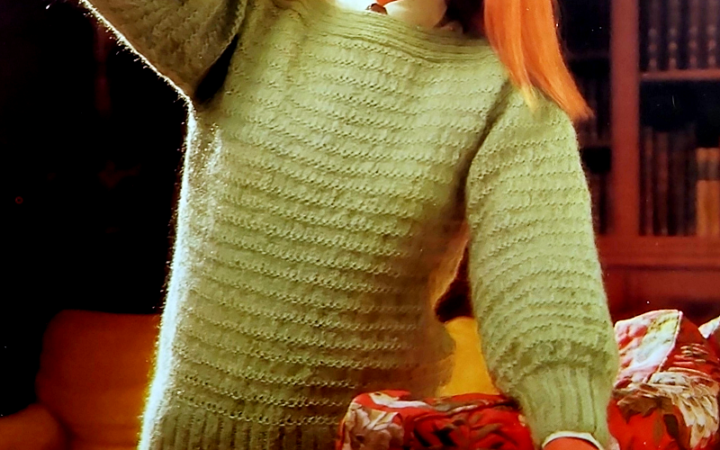 Damen Pullover mit apartem Streifenmuster. Anleitung