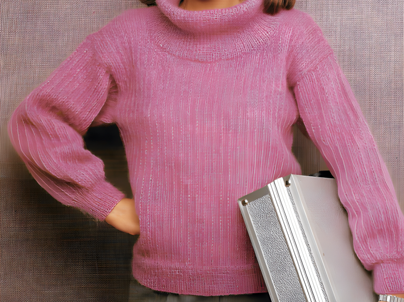 Damen Pullover mit weitem Rollkragen. Kostenlose Anleitung