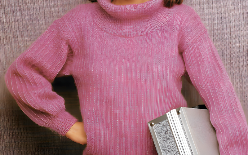 Damen Pullover mit weitem Rollkragen. Kostenlose Anleitung
