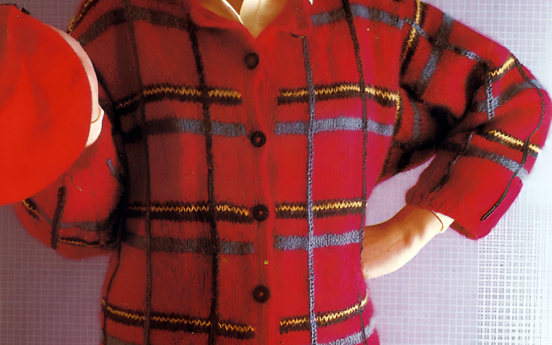 Damen Strickjacke mit Rautenmuster. Anleitung und Größen