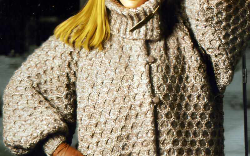 Damen Strickmantel im Wabenmuster. Anleitung und Tipps
