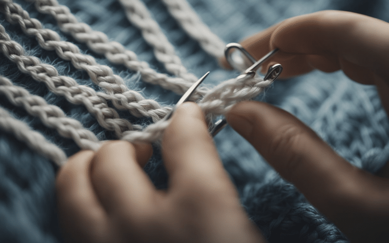 Ecken stricken für Taschenblenden oder Halsausschnitte