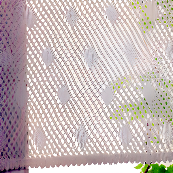 Anleitung. Stilvolle Gardine stricken, für kleine Fenster 