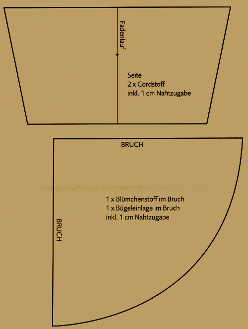 Genähtes Nadelkissen, Größe: 14 cm hoch, Durchmesser 14 cm