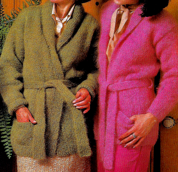 Gestrickte Damen Mohair Jacke. Strickanleitung. Größen 38-48