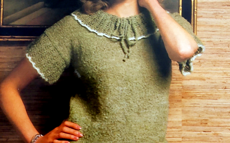 Gestrickter Damen Pullover. Kostenlose Anleitung Größe 36-42