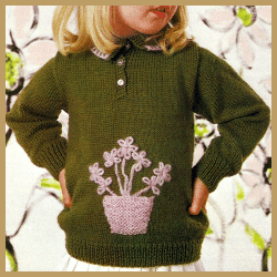 Kinderpullover mit Stickmotiv