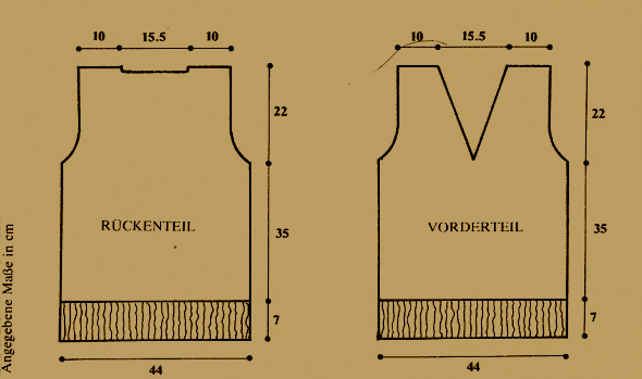 Angegebene Maße in cm