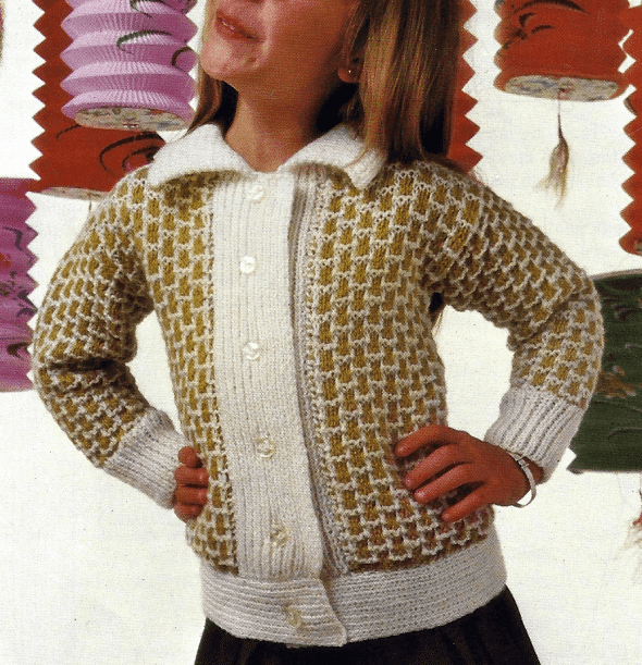 Gestrickte Mädchenjacke, kostenlose Strickanleitung