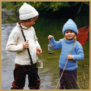 Rollkragenpullover für Kinder mit Mütze