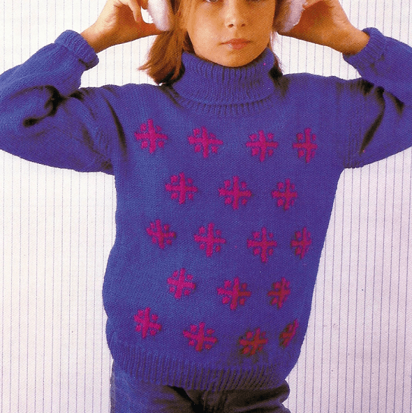 Sportlicher Mädchen Pullover mit fröhlichen Motiven 