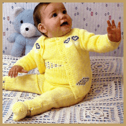 Strickanleitung Babypullover mit passender Hose