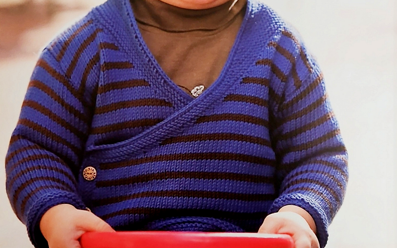 Wickel Jäckchen stricken. Kostenlose Anleitung für Babys