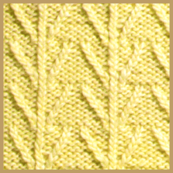 Strickmuster Baum und Bienenwaben Strickmuster