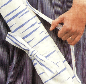 Selbst gebastelter Windschutz aus Baumwollstoff. DIY Projekt