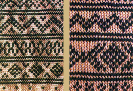 Norwegermuster werden glatt rechts gestrickt