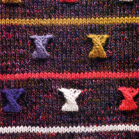 Strickmuster Farbige Schleifen