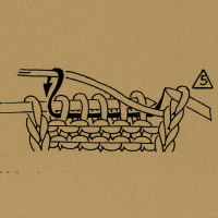 5 Maschen bzw. so viele Maschen links zusammenstricken, wie die Zahl angibt 