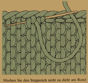 Zusammennähen von Strickarbeiten